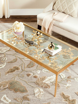 Rosalia Butterfly Coffee Table - Antique Gold Leaf - Safavieh