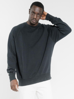 Endless Oversize Raglan Fit Crew - Black