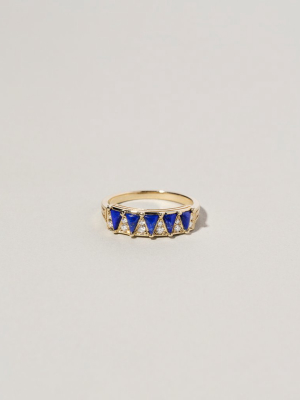 Five Triangle Ring - Lapis