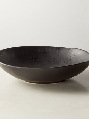 Fleck Black Reactive Pasta Bowl