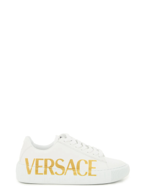 Versace Greca Glitter Logo Sneakers