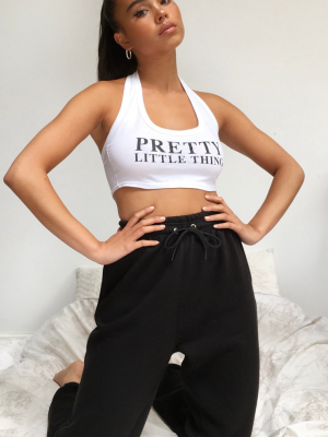 Prettylittlething White Crop Top