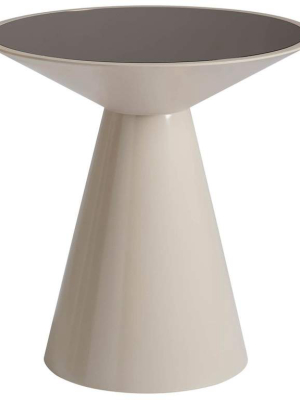 Alchemy Living Urbain Cairo Round Accent Table - Beige And Gray