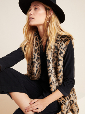 Stephie Leopard Faux Fur Vest