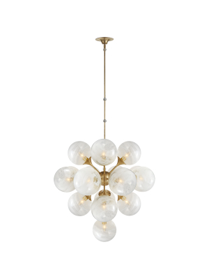 Cristol Large Tiered Chandelier In Various Colors