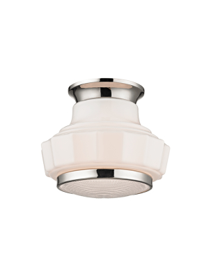 Hudson Valley Lighting Odessa Ceiling Lamp - Polished Nickel & Opal Glossy