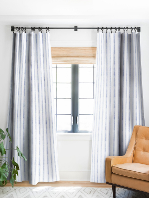 Holli Zollinger Aegean Bold Stripe Single Panel Blackout Window Curtain By Deny Designs.