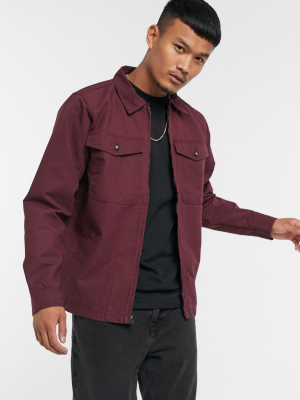 Vans Regis Jacket In Burgundy