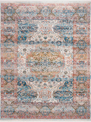 Vintage Persian Beige/blue Area Rug