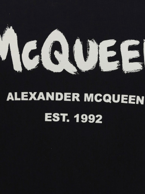 Alexander Mcqueen Graffiti Logo Print Sweatshirt