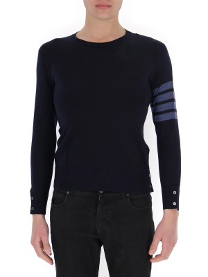 Thom Browne 4-bar Crewneck Knit Jumper