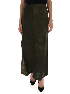 Uma Wang Embossed Velvet Maxi Skirt