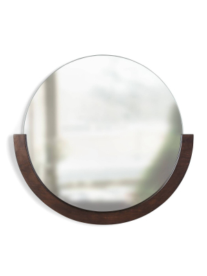 21"x 22" Mira Wall Mirror Aged Walnut - Umbra