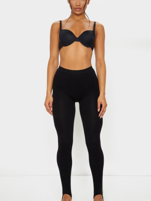 Black Seamless Stirrup Leggings