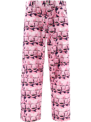 Comme Des Garçons Shirt Face Printed Pants