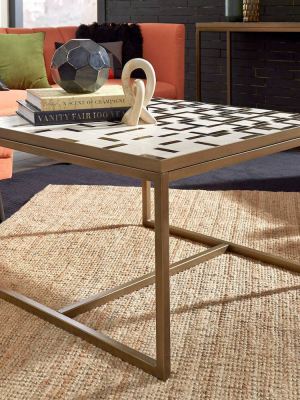 Geometric Ii Coffee Table Brushed Brass - Home Styles