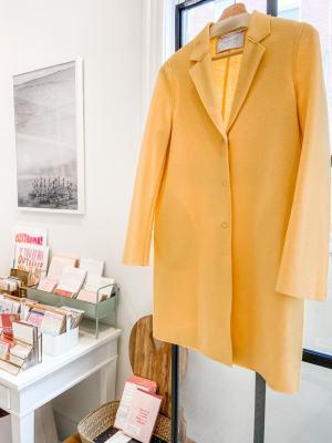 Bright Yellow Cocoon Coat