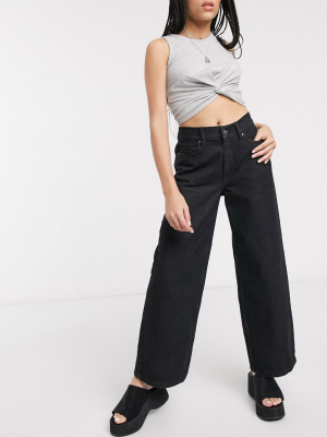 Noisy May Wide Leg Jeans In Black