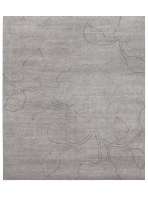 Bellagio Ruby Hand Knotted Rug In Grey Design By Second Studio