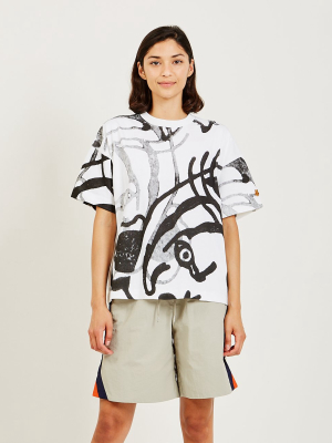 Abstract-print T-shirt