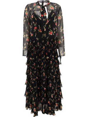 Redvalentino Floral Printed Flounce Dress