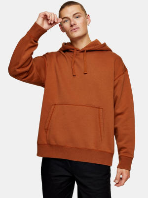 Washed Brown Oversized Hoodie