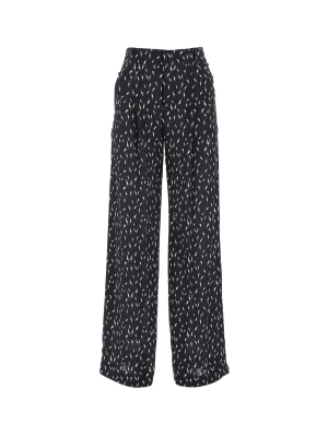 Chloé Micro Tulip Print Wide Leg Trousers