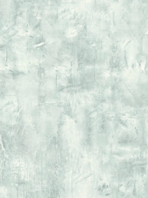 Rustic Stucco Faux Wallpaper In Green Mist From The Living With Art Collection By Seabrook Wallcoverings