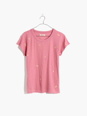 The Daisy Embroidered Perfect Vintage Tee