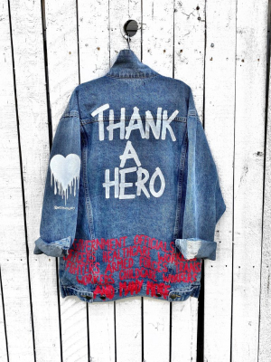 'thank Our Heros' Denim Jacket