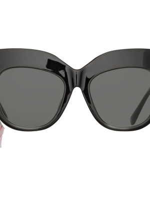 The Dunaway | Oversized Sunglasses In Black Frame (c1)