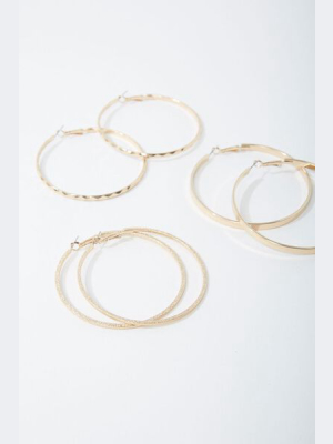 Assorted Hoop Earring Set