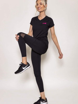 Sports Leggings With Deep Side Pockets In Black