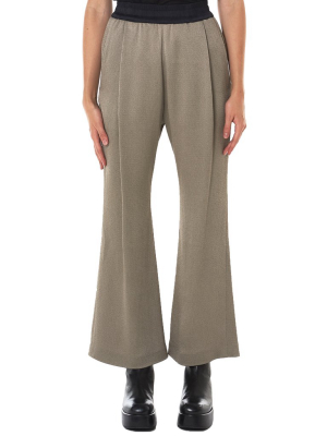 Textured Bellbottom Trousers (p02f18-taupe-grain)