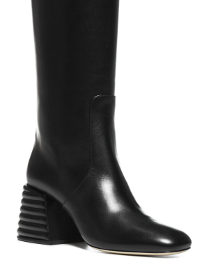 Fendi Ff Motif Detailed Knee-high Boots