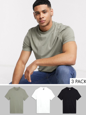 Asos Design 3 Pack Organic T-shirt