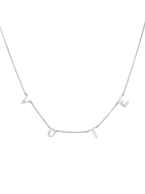 Sterling Cz Stone Vote Necklace