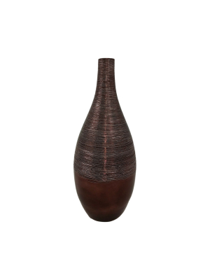 Ceramic Vase Cognac 11" - Drew Derose