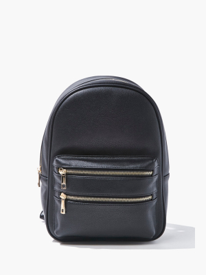 Faux Leather Backpack