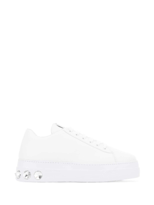 Miu Miu Crystal Embellished Sneakers