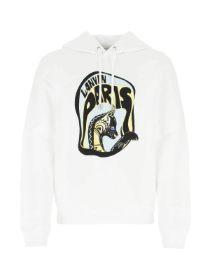 Lanvin Printed Drawstring Hoodie