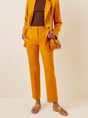 Pintucked Wide-leg Pants