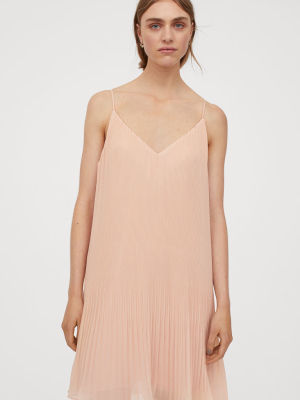 Pleated Chiffon Dress