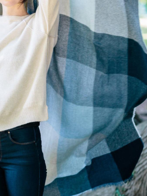 Denim Cashmere Blend Shawl