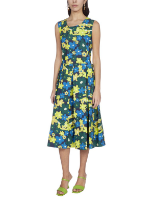 Marni Floral Print Midi Dress