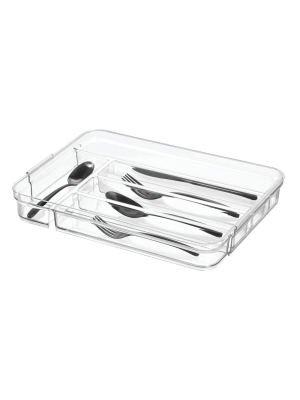 Idesign Crisp Expandable Cutlery Organizer Clear