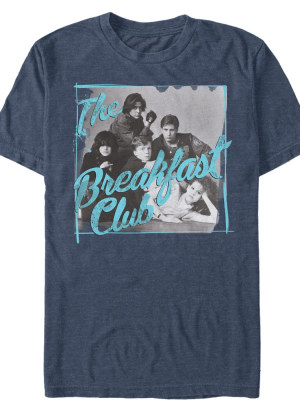 Men's The Breakfast Club Grayscale Character Pose T-shirt