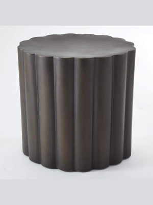 Global Views Fluted Table Antique Bronze