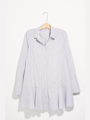 All For You Striped Shirt Dress