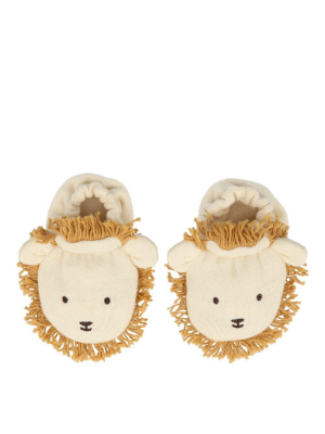 Lion Baby Booties